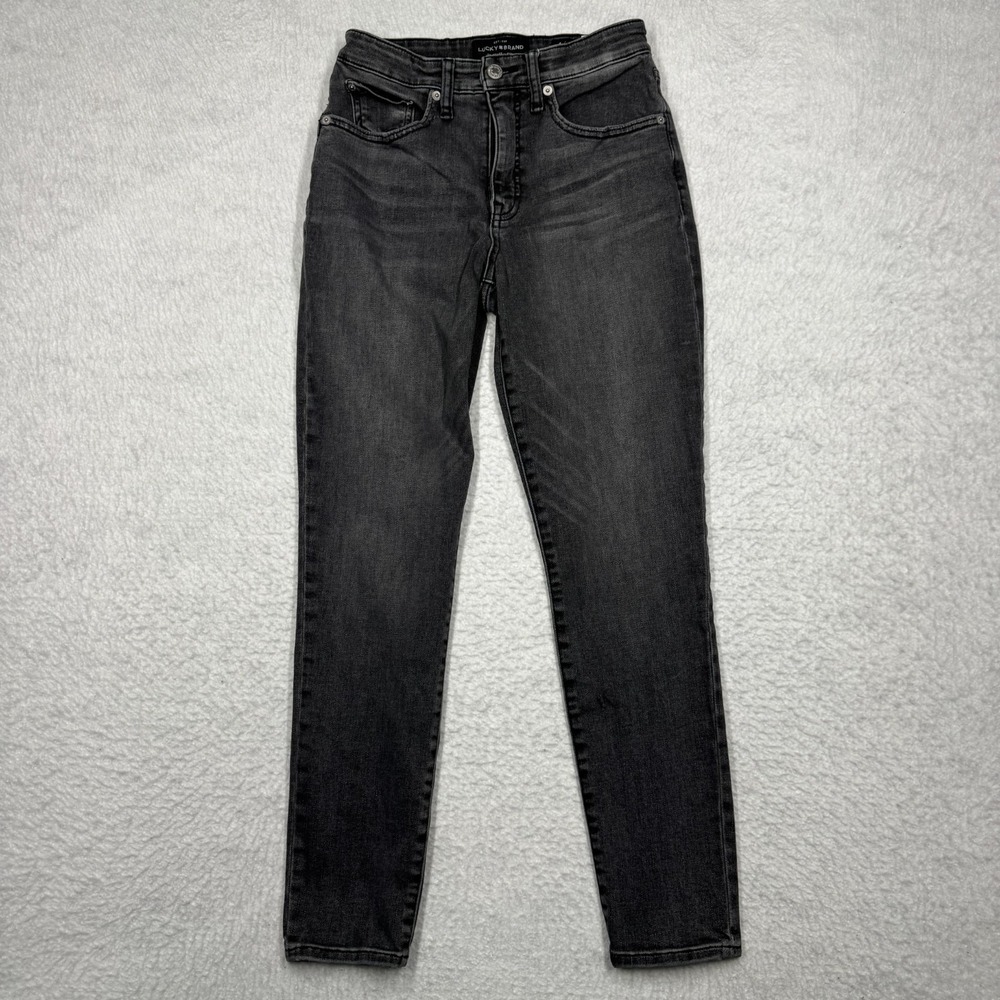 Lucky Brand Bridgette Skinny‎ Ankle Jeans Black Denim Pants Women's Size 4